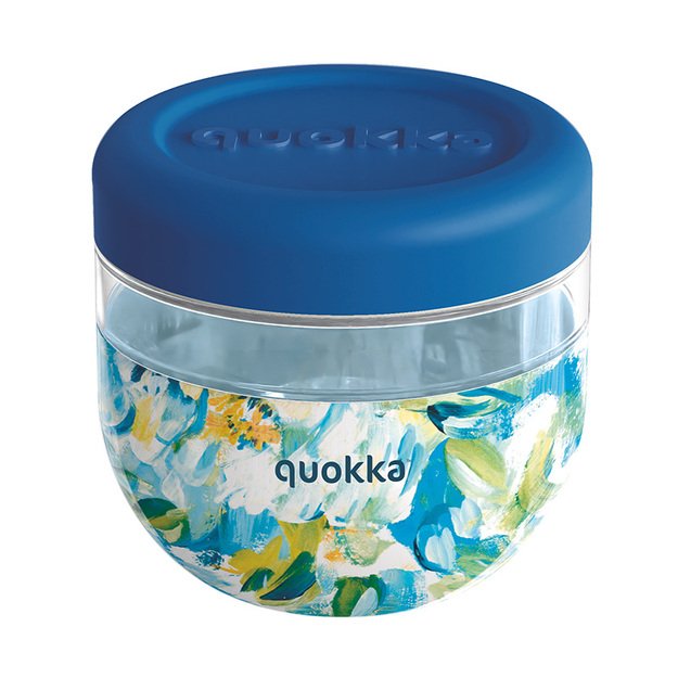 Quokka Bubble Food Jar - Plastikinė maisto talpa / priešpiečių dėžutė 770 ml (Blue Bijūnai)