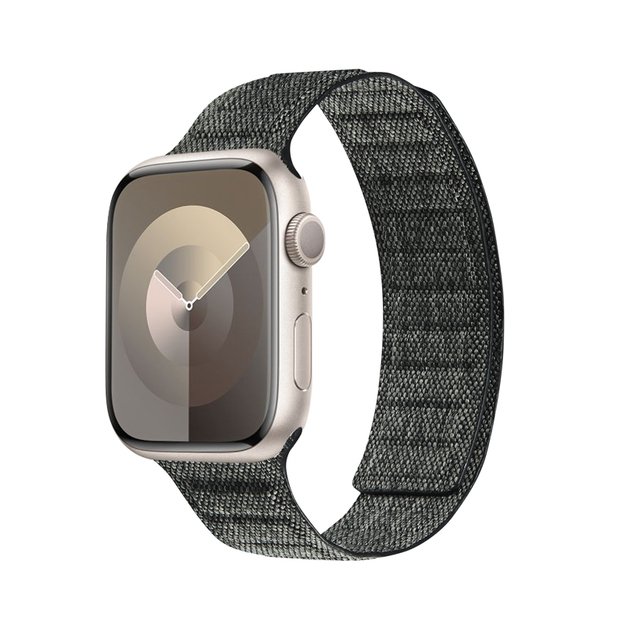 Crong Melange – magnetinis dirželis, skirtas Apple Watch 42/44/45/49 mm (juodas melanžas)