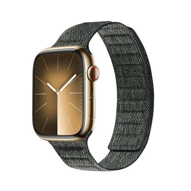 Crong Melange – magnetinis dirželis, skirtas Apple Watch 42/44/45/49 mm (juodas melanžas)