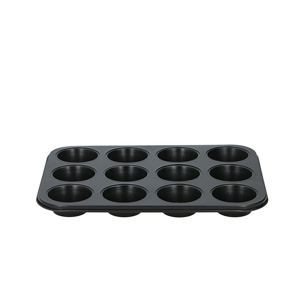Alpina – nelipni keksų / keksiukų forma 12 vienetų (juoda) 11