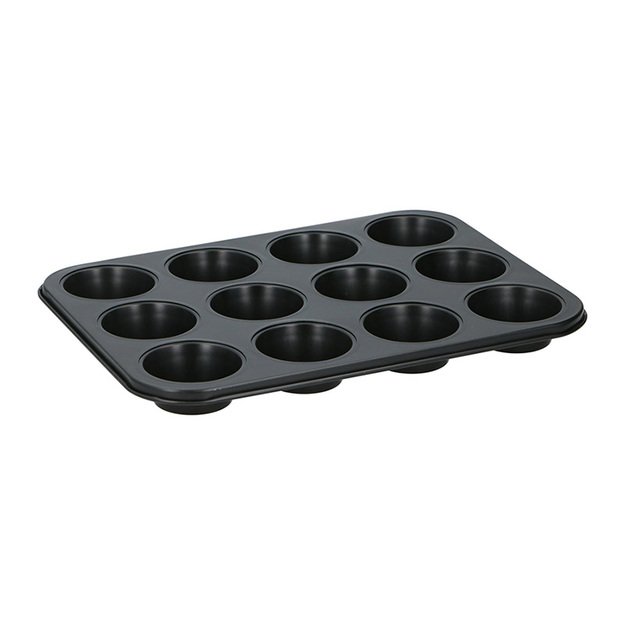 Alpina – nelipni keksų / keksiukų forma 12 vienetų (juoda) 10