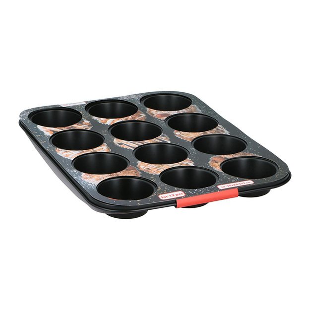 Alpina – nelipni keksų / keksiukų forma 12 vienetų (juoda) 9