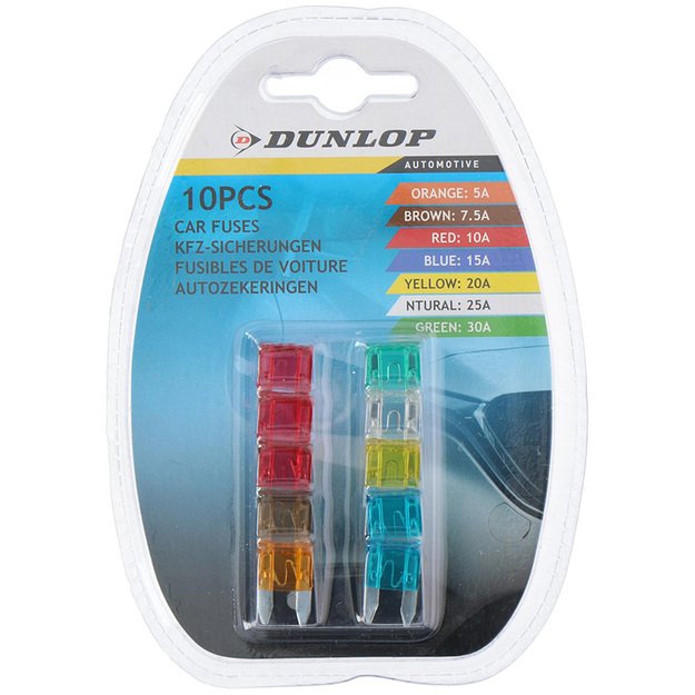 Dunlop - Automobilių saugikliai 10 vnt.