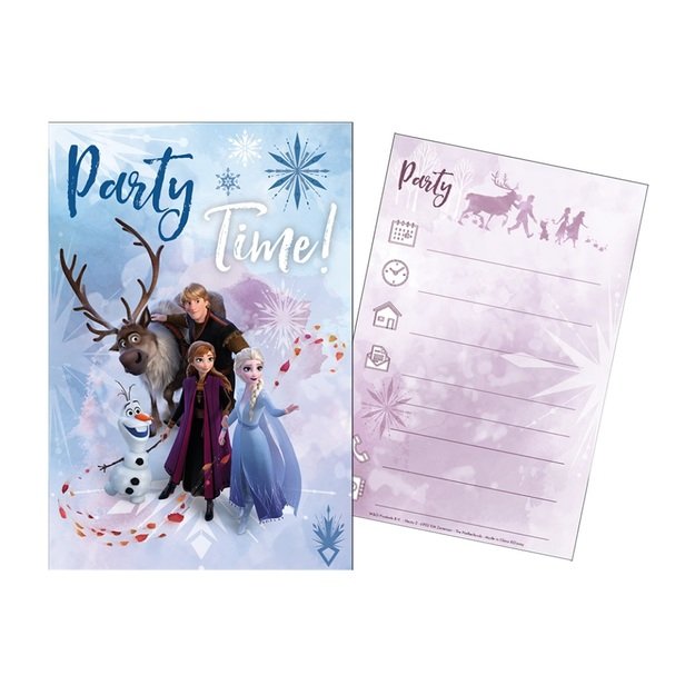„Ledo šalis 2“ vakarėlių rinkinys, 5 kvietimai, 5 vokai