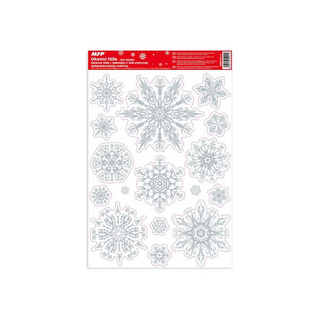 Langų plėvelė kalėdinė blizgučiai 20x30cm 4