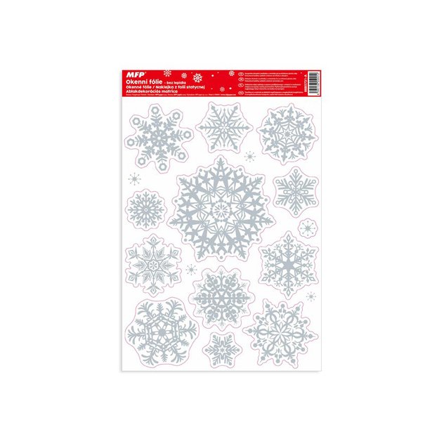 Langų plėvelė kalėdinė blizgučiai 20x30cm 2