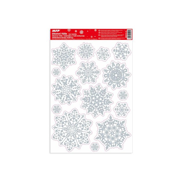 Langų plėvelė kalėdinė blizgučiai 20x30cm 3