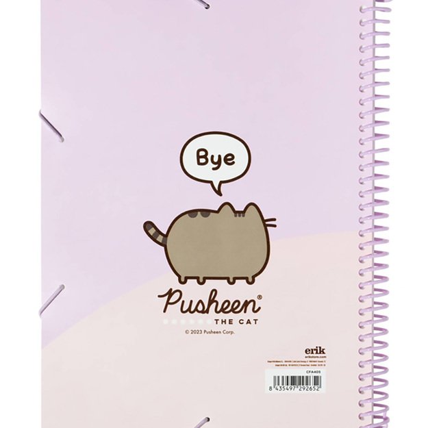 Pusheen - A4 A4 segtuvas su elastine juostele + 30 permatomų marškinių