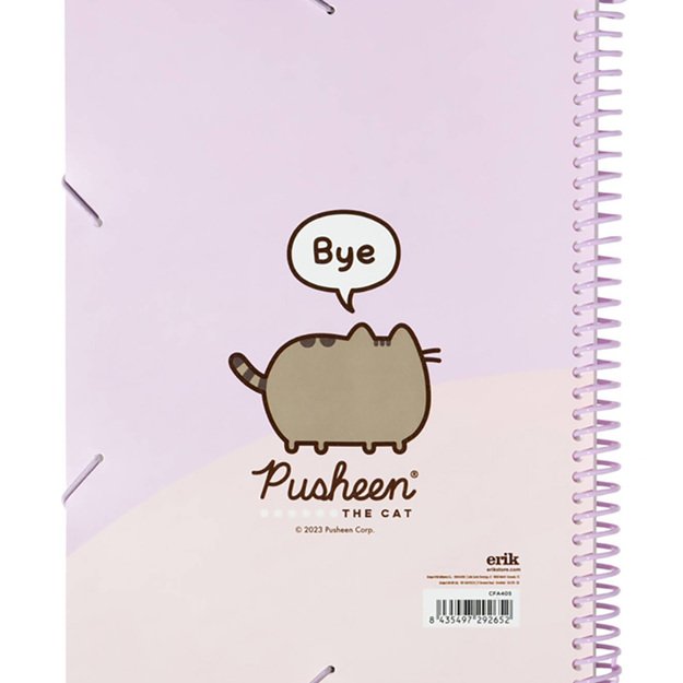Pusheen - A4 A4 segtuvas su elastine juostele + 30 permatomų marškinių 3