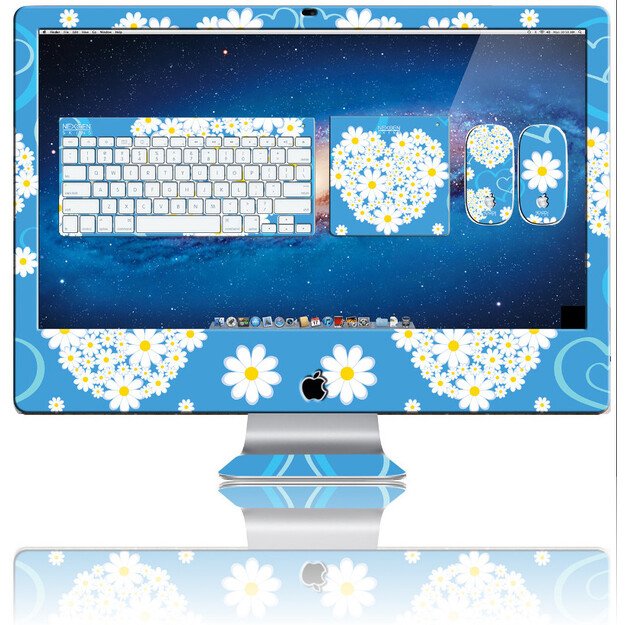 „Nexgen Skins“ su 3D efektu, skirta „iMac 27“ („Hearts and Daisies 3D“) 1