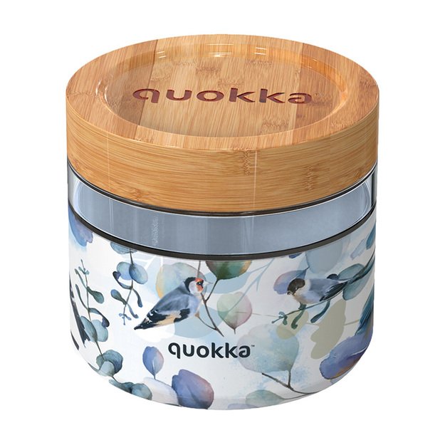 Quokka Deli Food Jar - Stiklinis maisto indelis / priešpiečių dėžutė 820 ml (Blue Nature) 1