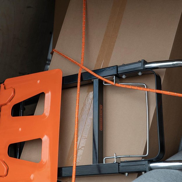 Black&Decker - Transportavimo lynas su atspindinčiais elementais + vyniotuvas 4mm / 20m 16