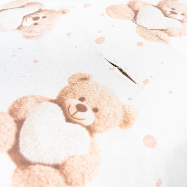 Izoliuotas vystymo apklotas automobilinei kėdutei „New Baby Love“ meškiukas, smėlio spalvos 2