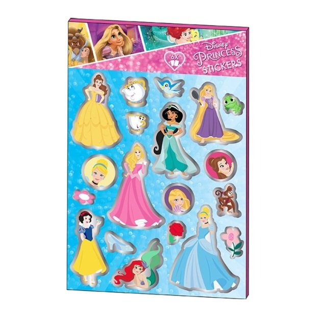 6 Disney princesių lipdukų lapai