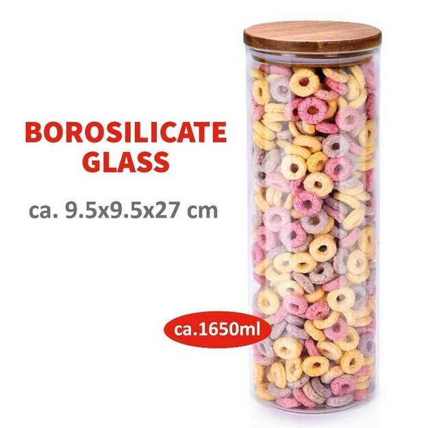 Alpina - stiklinis maisto indas su dangteliu, 1650 ml 2