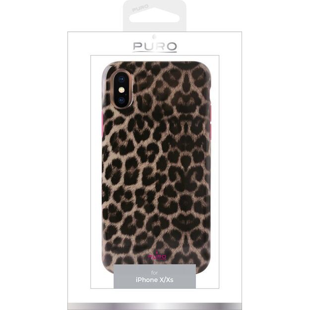 PURO Glam Leopard dangtelis – dėklas, skirtas iPhone Xs / X (Leo 2)