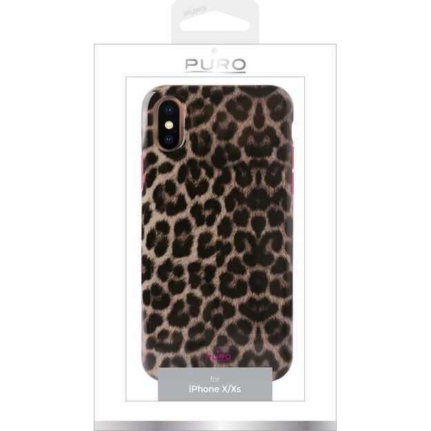 PURO Glam Leopard dangtelis – dėklas, skirtas iPhone Xs / X (Leo 2) 4