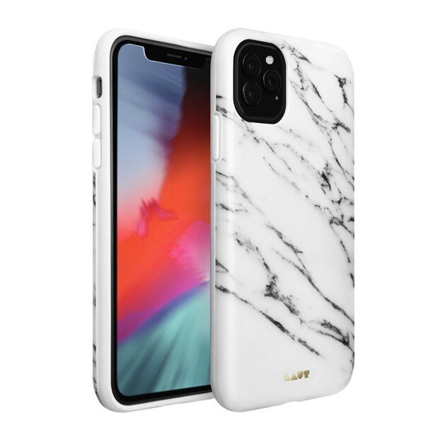 „Laut Huex Elements“ – „iPhone 11 Pro Max“ dangtelis (marmurinis baltas)