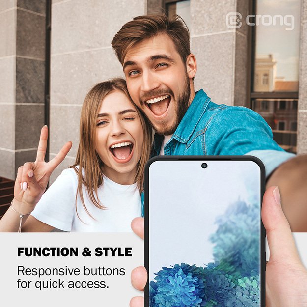 Crong Color Cover – lankstus dėklas, skirtas Samsung Galaxy S20 Ultra (mėlynas)