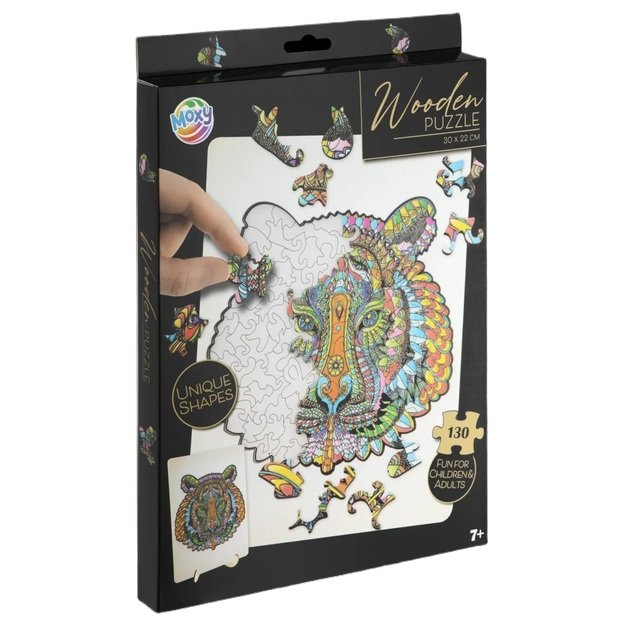 Medinė dėlionė „Tigras“, 130 detalių