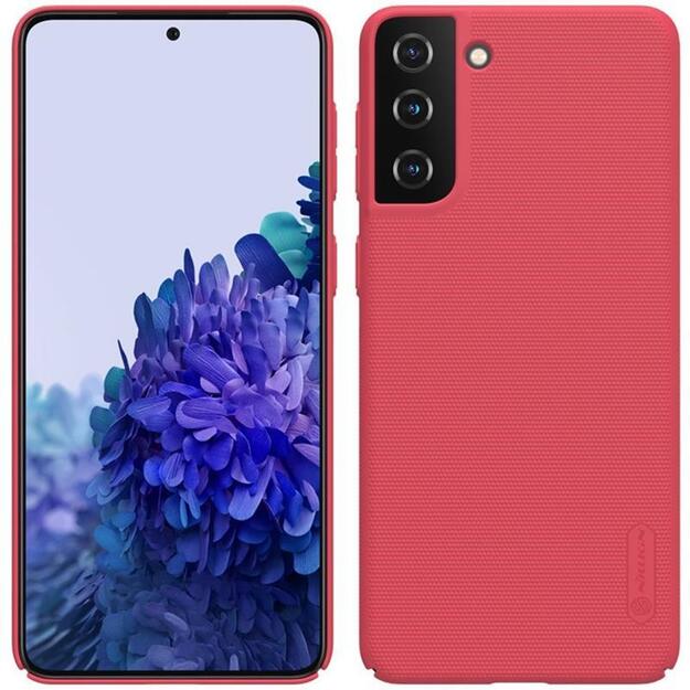 Nillkin Super Frosted Shield – dėklas, skirtas Samsung Galaxy S21+ (ryškiai raudonas) 25