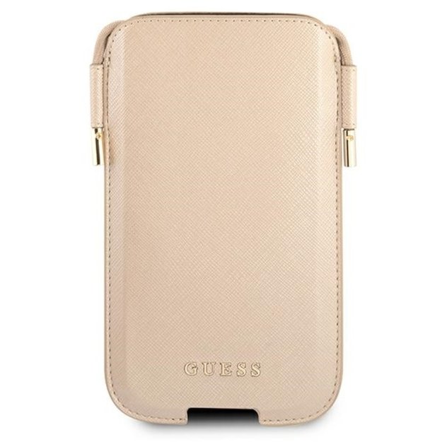 Guess Saffiano Pouch – telefono krepšys S / M max 6.1 (auksinis) 7
