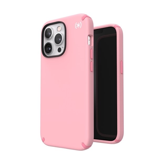 Speck Presidio2 Pro – iPhone 13 Pro dėklas su MICROBAN danga (Rosy Pink / Vintage Rose)