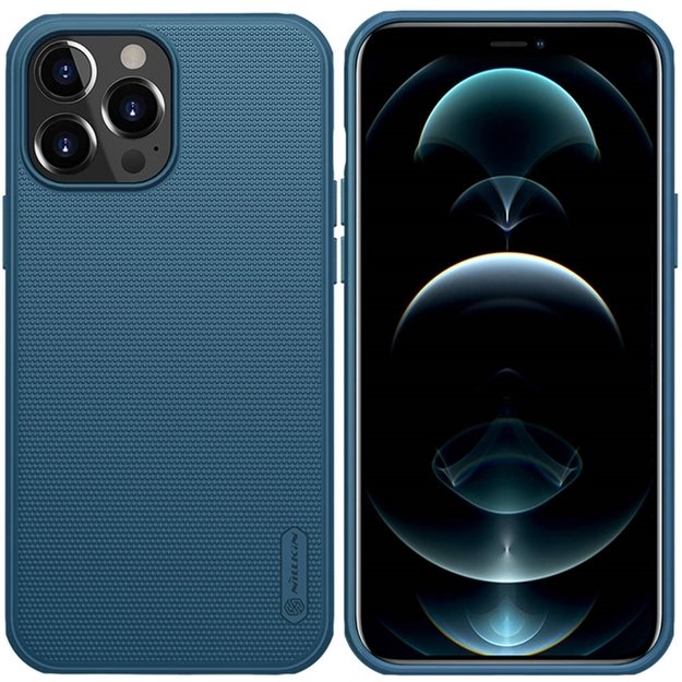 Nillkin Super Frosted Shield Pro – dėklas, skirtas Apple iPhone 13 Pro Max (mėlynas) 16