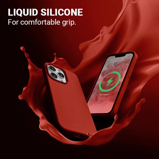 „Crong Color Cover“ magnetinis dėklas, skirtas „iPhone 13 Pro Max“ (raudonas)