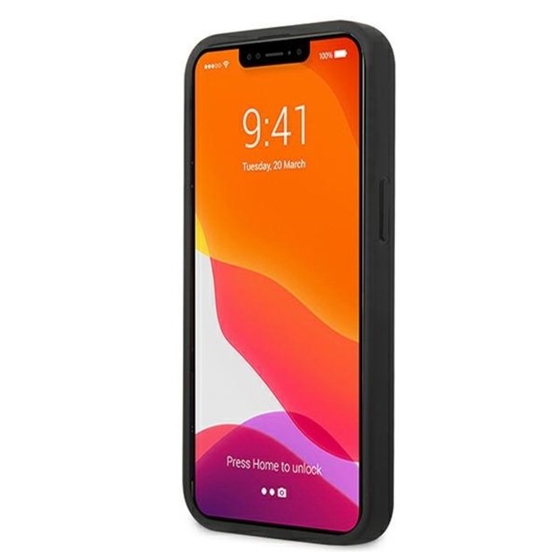 Karl Lagerfeld PU oda Karl s Head Metal – dėklas iPhone 13 mini (mėlynas) 5