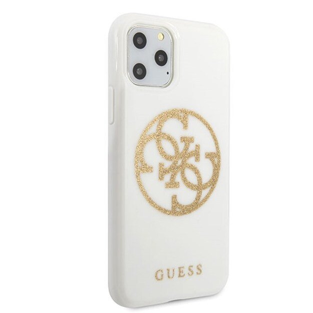 „Guess Circle Glitter 4G“ – dėklas, skirtas „iPhone 11 Pro Max“ (baltas) 5