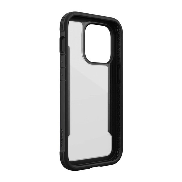 „X-Doria Raptic Shield“ – aliuminio dėklas, skirtas „iPhone 14 Pro“ (patikrintas kritimo metu 3 m) (juodas)