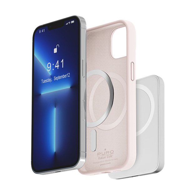 PURO ICON MAG – dėklas, skirtas iPhone 14 Max MagSafe (dulkėtai rožinis) 11