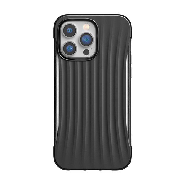 „X-Doria Raptic Clutch“ – biologiškai skaidus dėklas, skirtas „iPhone 14 Pro Max“ (patikrintas kritimo metu 3 m) (juodas)