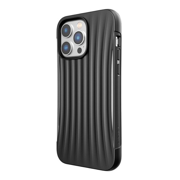 „X-Doria Raptic Clutch“ – biologiškai skaidus dėklas, skirtas „iPhone 14 Pro Max“ (patikrintas kritimo metu 3 m) (juodas)