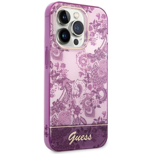 „Guess Porcelain Collection“ – dėklas, skirtas „iPhone 14 Pro Max“ (fuksija) 20