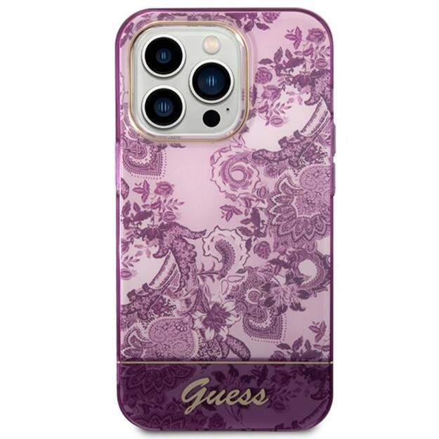 „Guess Porcelain Collection“ – dėklas, skirtas „iPhone 14 Pro Max“ (fuksija) 19