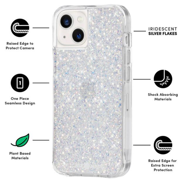 Case-Mate Twinkle – dėklas, skirtas iPhone 13 (Stardust)