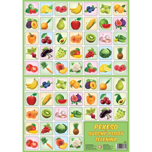 Pexeso fruits and vegetables