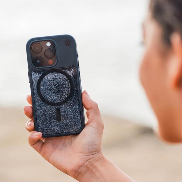 STM Relax Sand MagSafe – dėklas, skirtas iPhone 15 Pro Max (juoda / pilka) 13