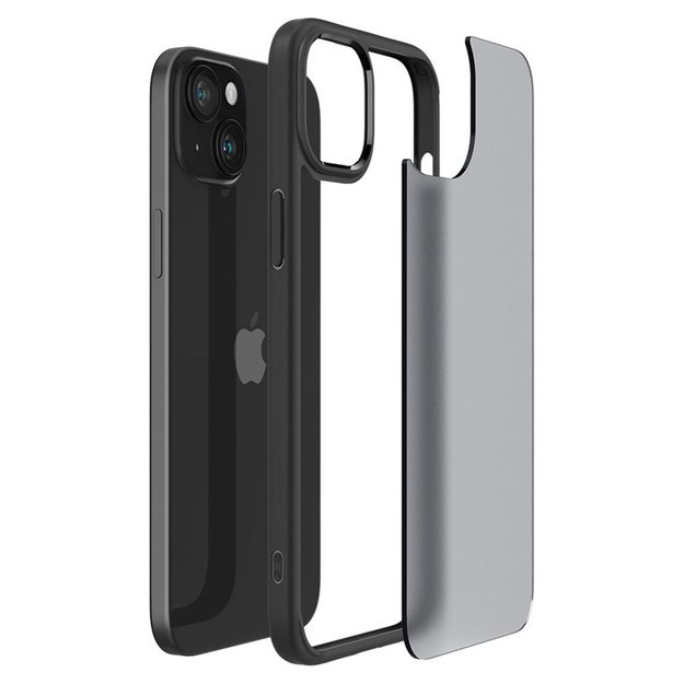 Spigen Ultra Hybrid – dėklas, skirtas iPhone 15 (šalčio juodas)