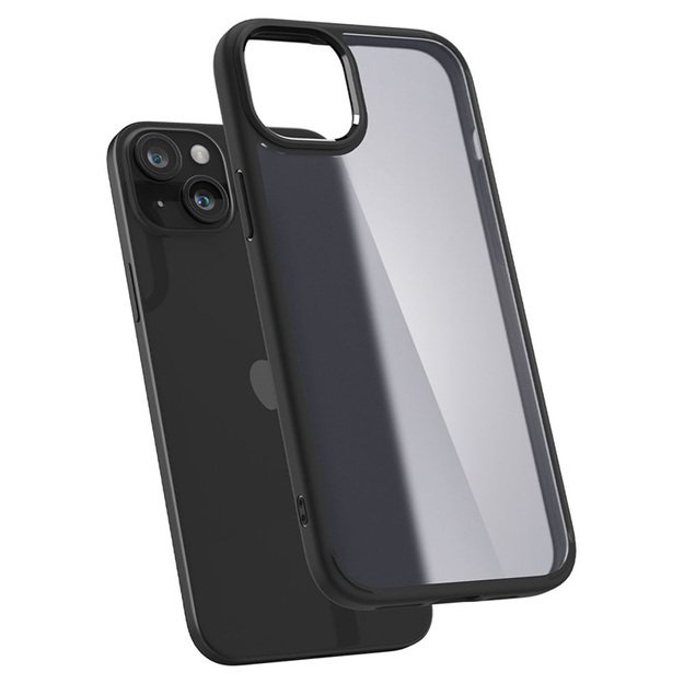 Spigen Ultra Hybrid – dėklas, skirtas iPhone 15 (šalčio juodas)