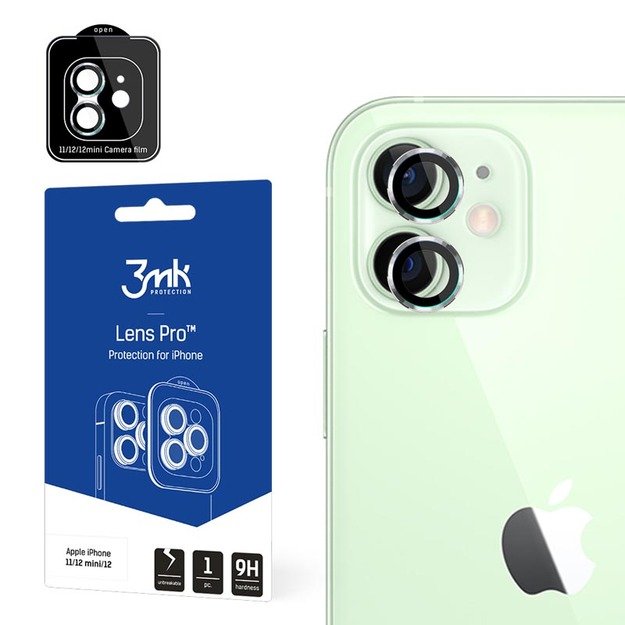 3mk Lens Protection Pro – fotoaparato objektyvo stiklas, skirtas iPhone 12 / iPhone 12 Mini / iPhone 11