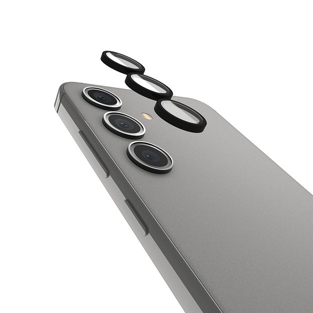 Case-Mate aliuminio žiedo objektyvo apsauga – apsauginis stiklas, skirtas Samsung Galaxy S24 (juodas) fotoaparato objektyvui 6