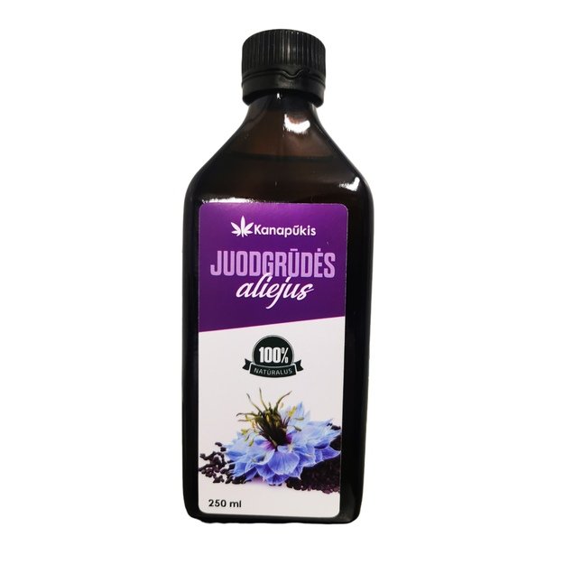 KANAPŪKIS Juodgrūdės aliejus 250 ml