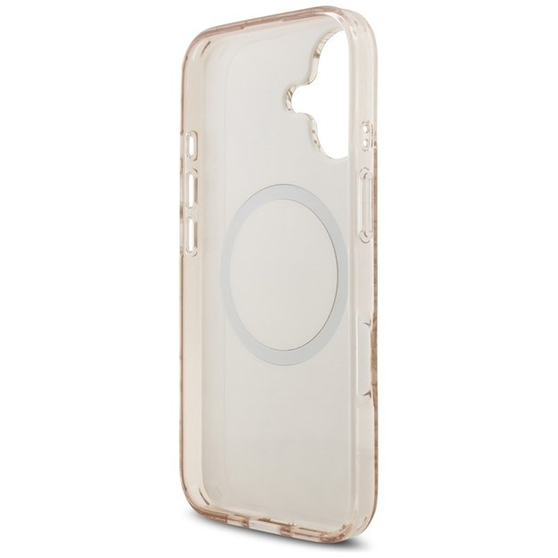 Guess IML Flowers Electro Pearl Strap MagSafe - Case iPhone 17 (pink) 7