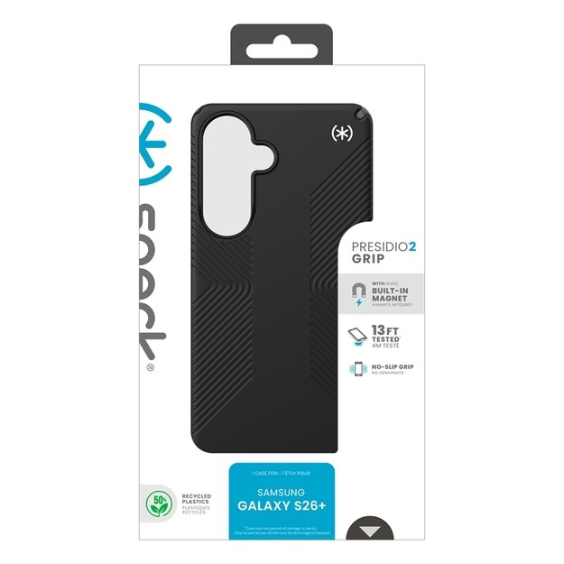 Speck Presidio2 Grip Magnet - Samsung Galaxy S26+ MagSafe Case (Black/Slate Gray/White) 11