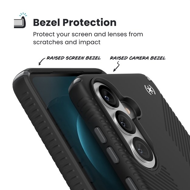 Speck Presidio2 Grip Magnet - Samsung Galaxy S26+ MagSafe Case (Black/Slate Gray/White) 5