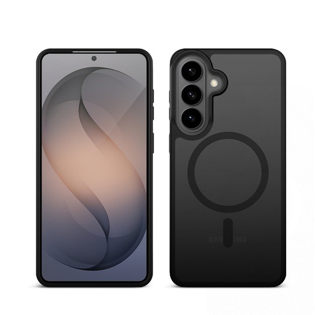 Crong Hybrid Matte Magnetic - MagSafe Case Samsung Galaxy S26+ (Black) 2