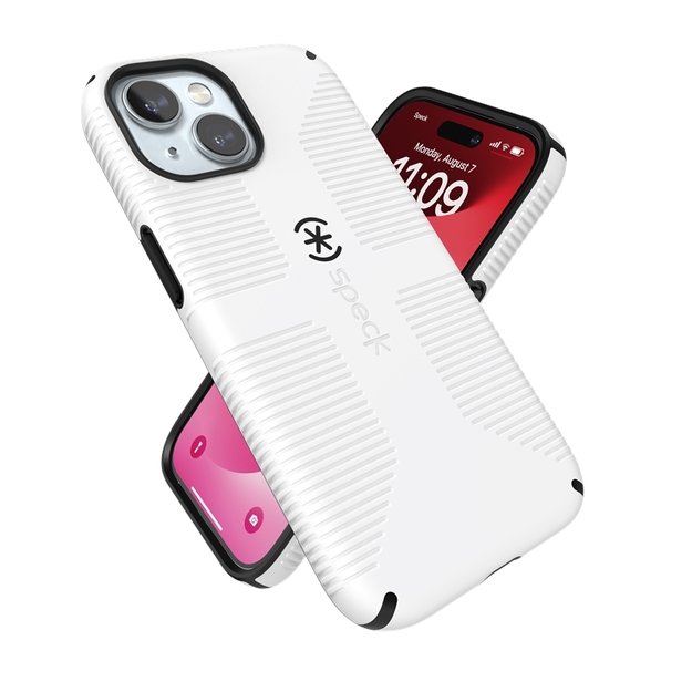 Speck Candyshell Grip MagSafe - iPhone 17e / 16e / 15 / 14 / 13 Case (White / Black) 13